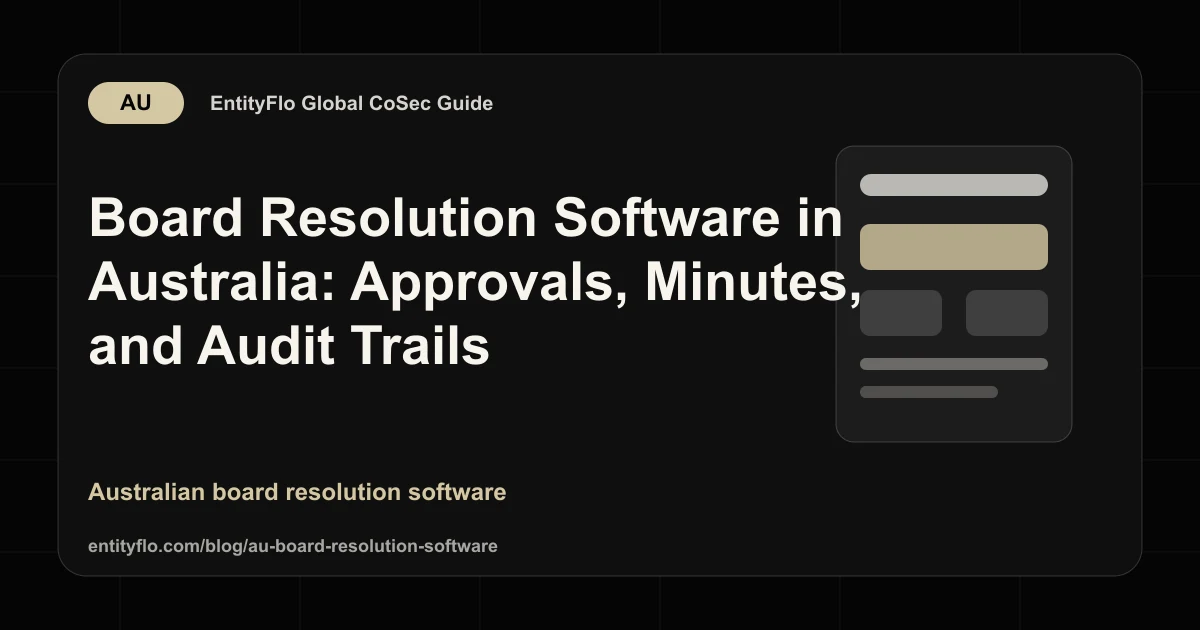 Board Resolution Software in Australia: Approvals, Minutes, and Audit Trails