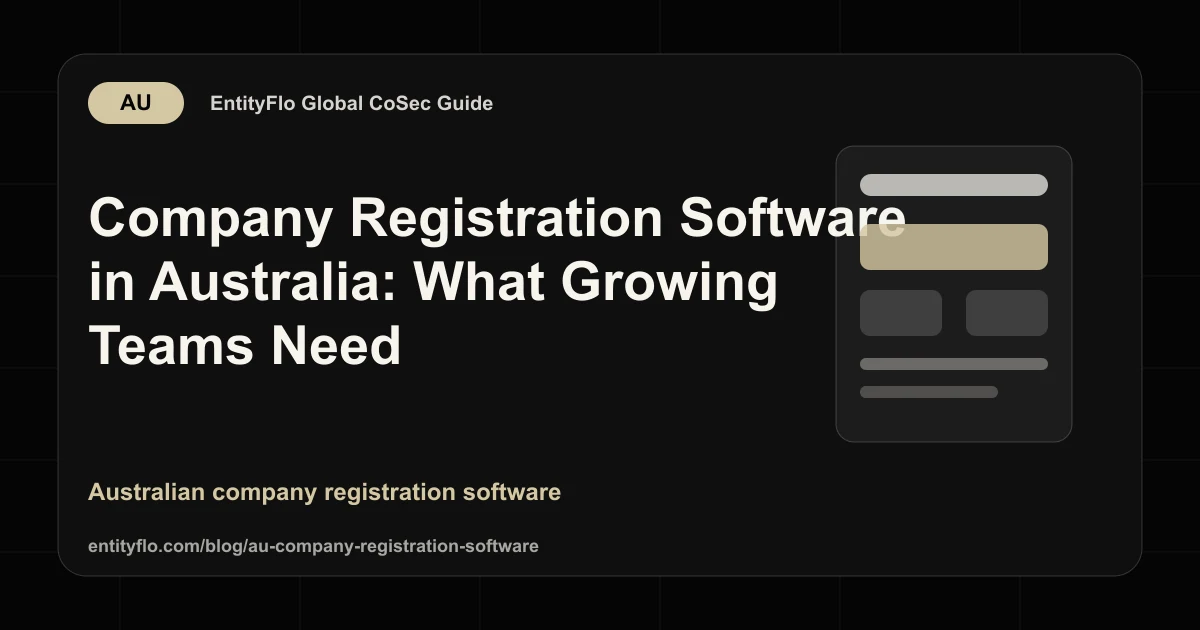 Company Registration Software in Australia: What Growing Teams Need