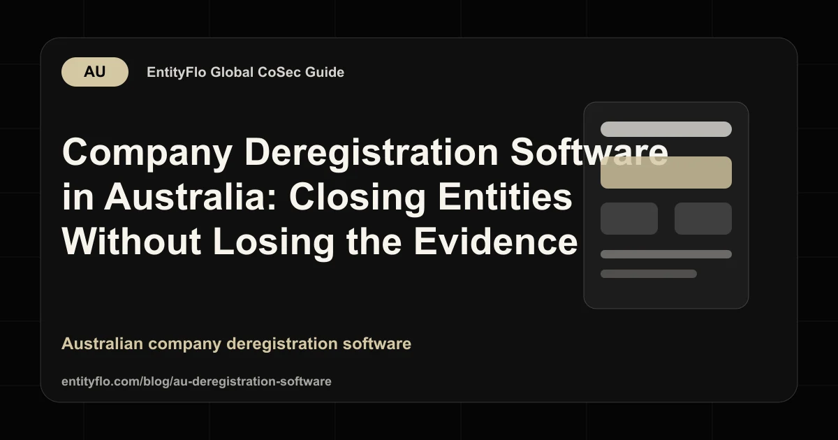 Company Deregistration Software in Australia: Closing Entities Without Losing the Evidence
