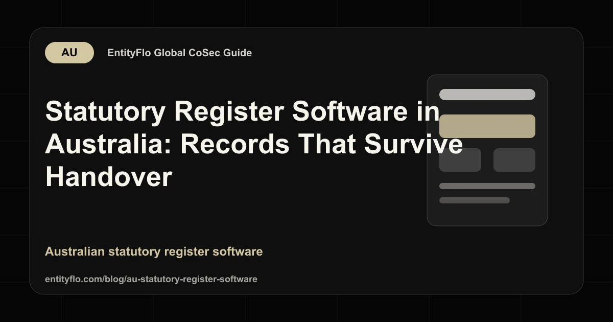 Statutory Register Software in Australia: Records That Survive Handover
