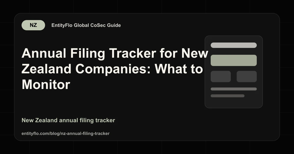 Annual Filing Tracker for New Zealand Companies: What to Monitor