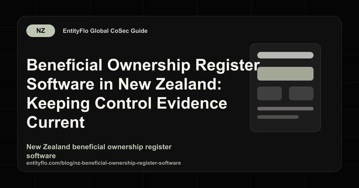 Beneficial Ownership Register Software in New Zealand: Keeping Control Evidence Current