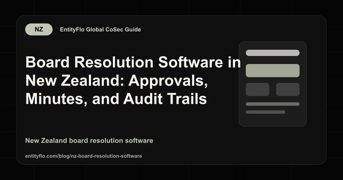 Board Resolution Software in New Zealand: Approvals, Minutes, and Audit Trails