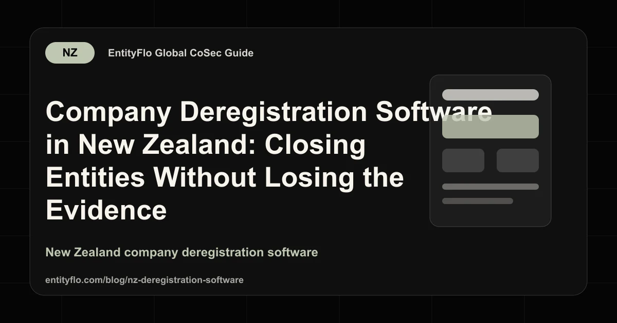 Company Deregistration Software in New Zealand: Closing Entities Without Losing the Evidence
