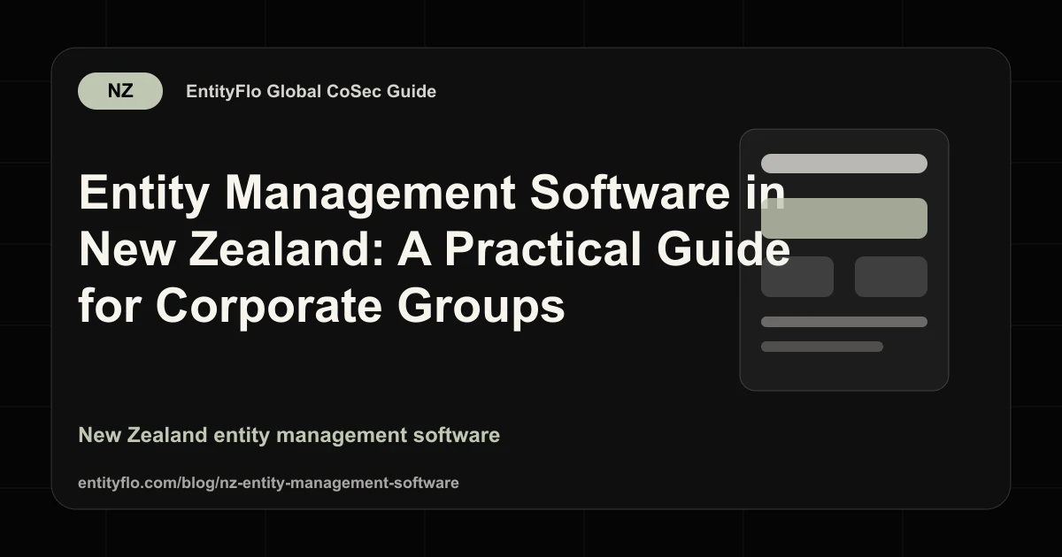 Entity Management Software in New Zealand: A Practical Guide for Corporate Groups