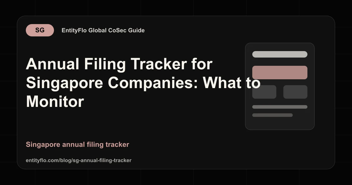 Annual Filing Tracker for Singapore Companies: What to Monitor