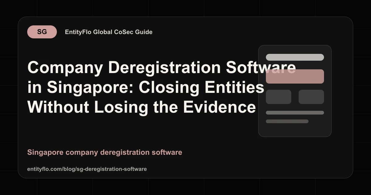 Company Deregistration Software in Singapore: Closing Entities Without Losing the Evidence
