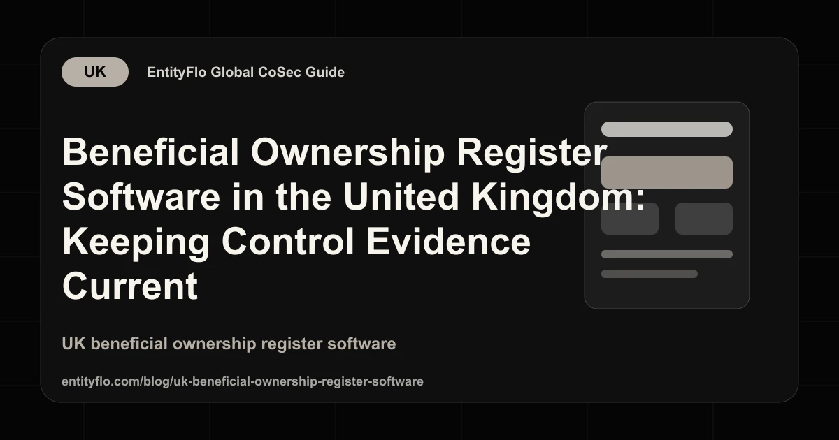 Beneficial Ownership Register Software in the United Kingdom: Keeping Control Evidence Current
