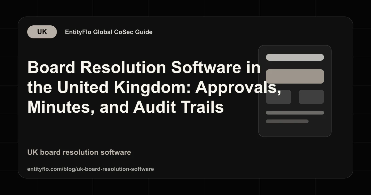 Board Resolution Software in the United Kingdom: Approvals, Minutes, and Audit Trails