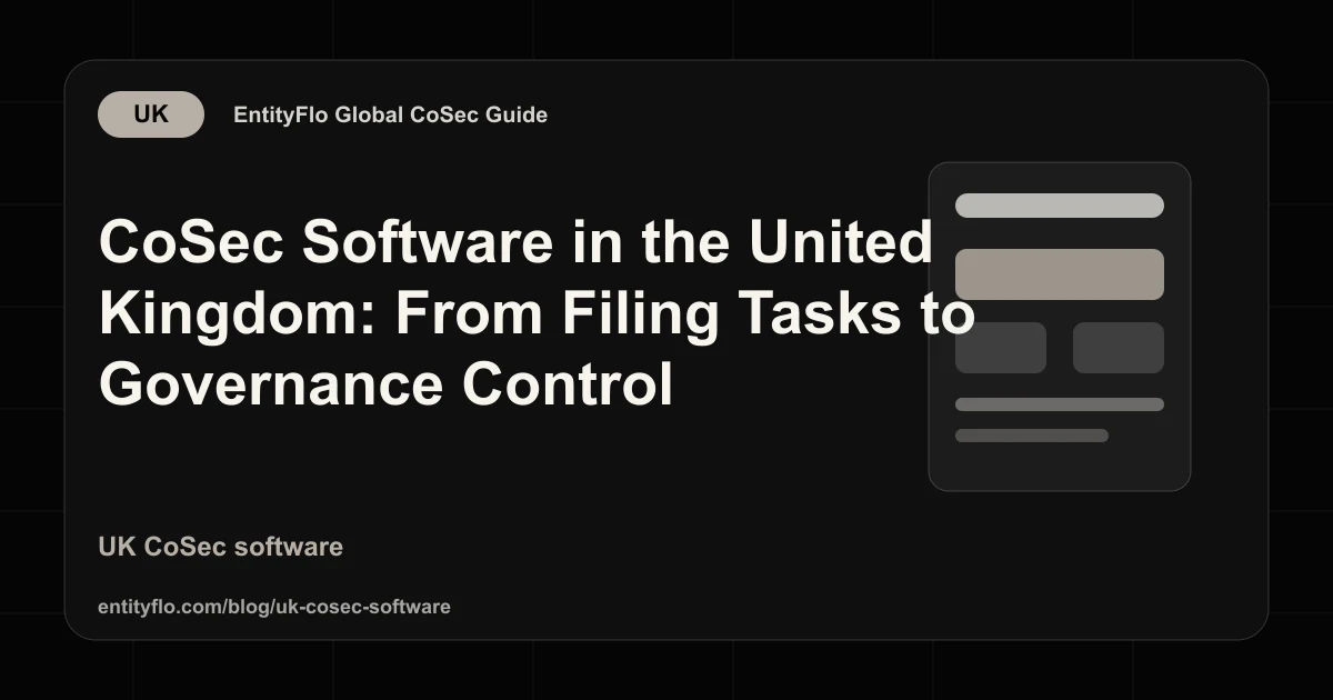 CoSec Software in the United Kingdom: From Filing Tasks to Governance Control