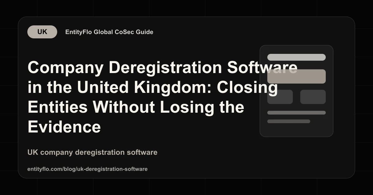 Company Deregistration Software in the United Kingdom: Closing Entities Without Losing the Evidence