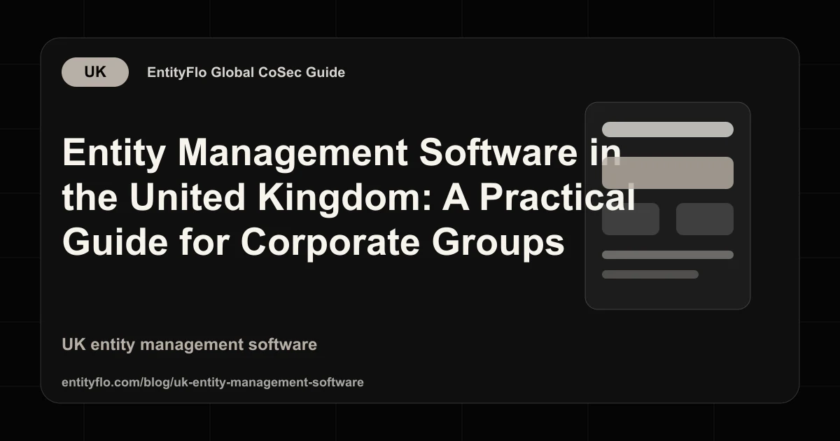 Entity Management Software in the United Kingdom: A Practical Guide for Corporate Groups