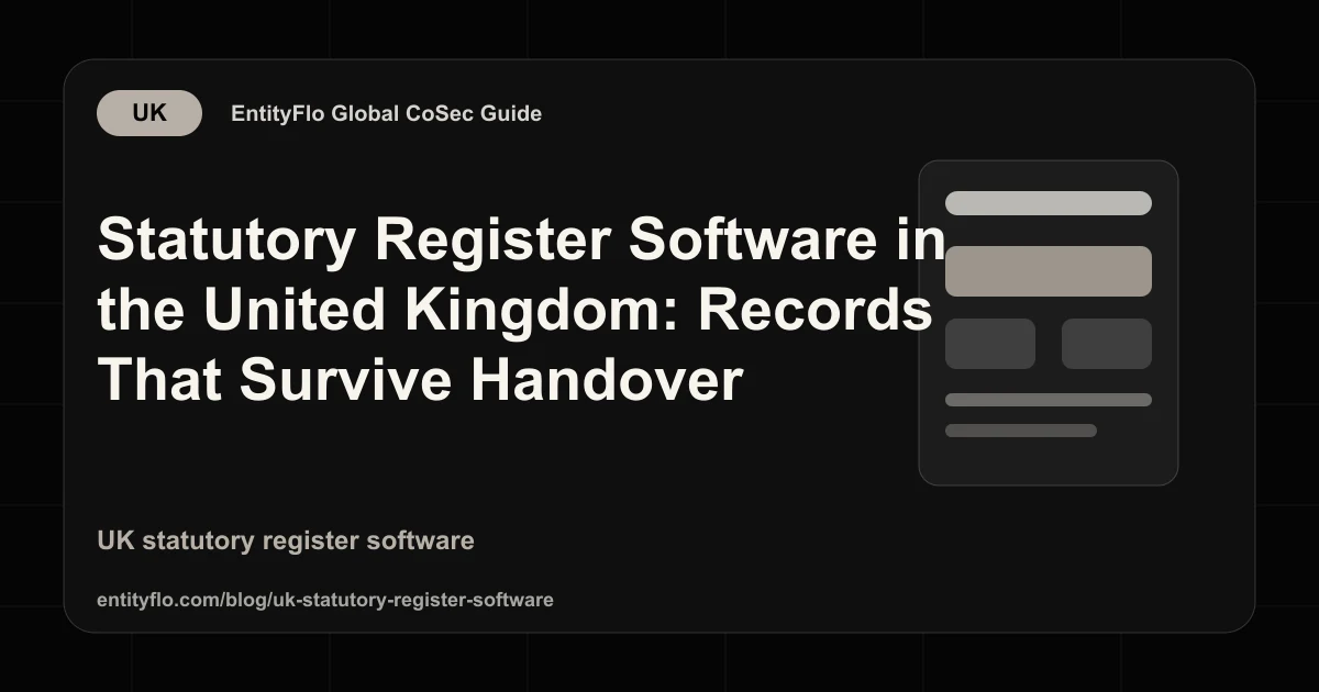 Statutory Register Software in the United Kingdom: Records That Survive Handover