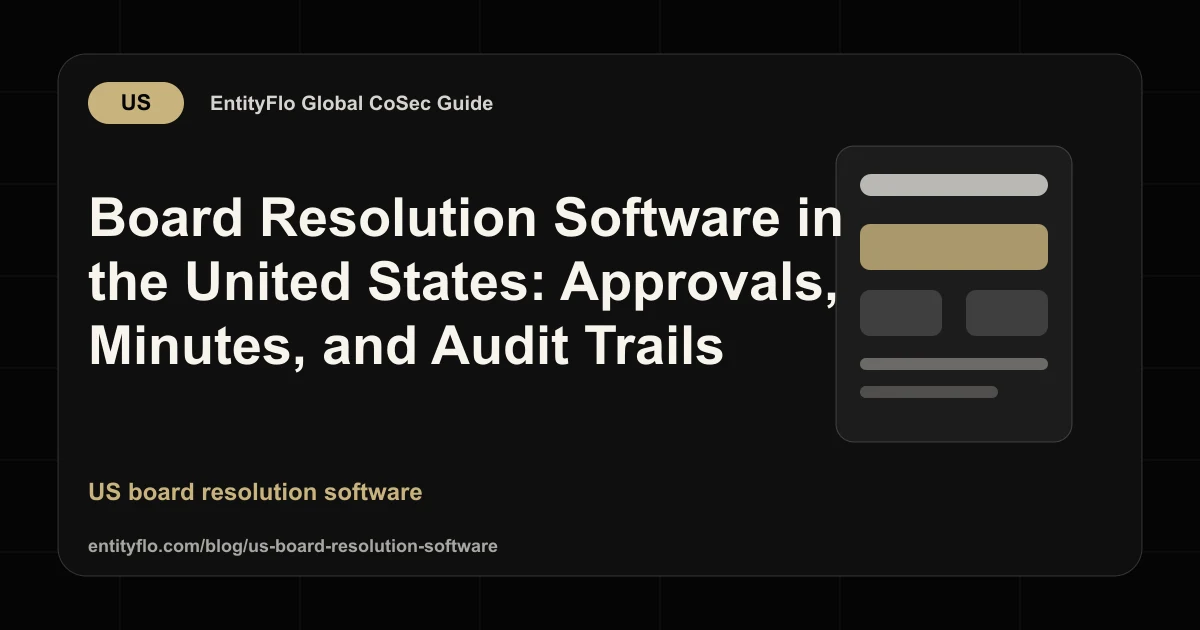 Board Resolution Software in the United States: Approvals, Minutes, and Audit Trails