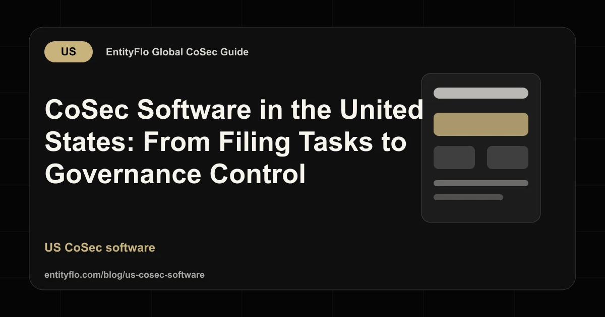 CoSec Software in the United States: From Filing Tasks to Governance Control